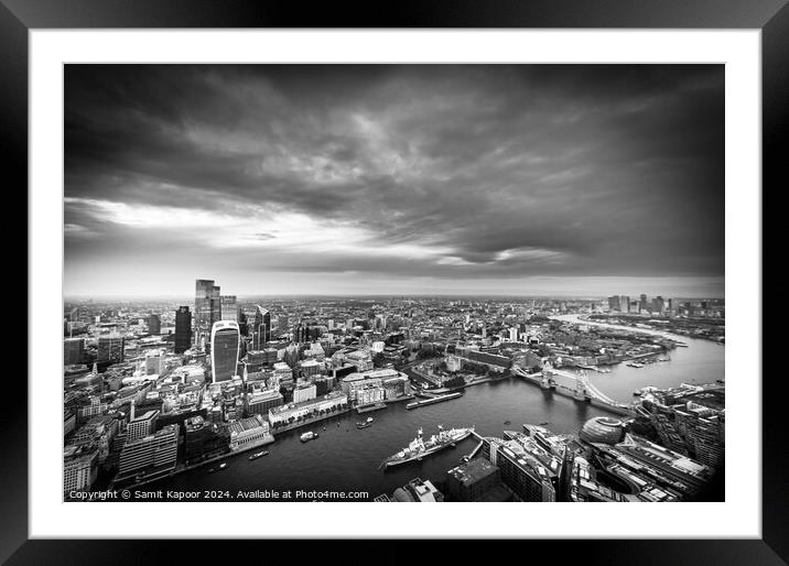 View from the Shard Framed Mounted Print by Samit Kapoor