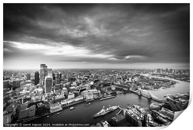 View from the Shard Print by Samit Kapoor