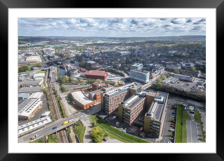 Rotherham Town Framed Mounted Print by Apollo Aerial Photography