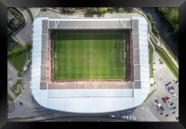 New York Stadium Top Down Framed Print by Apollo Aerial Photography