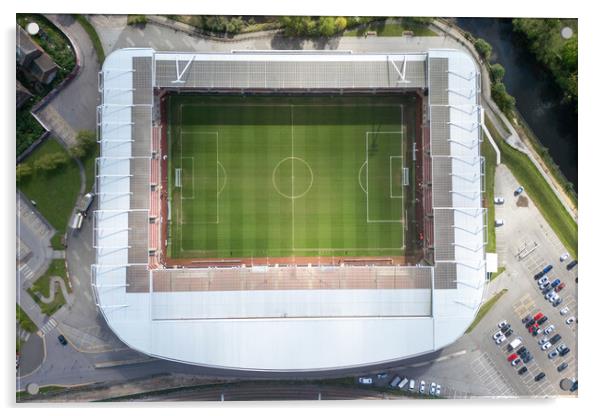 New York Stadium Top Down Acrylic by Apollo Aerial Photography