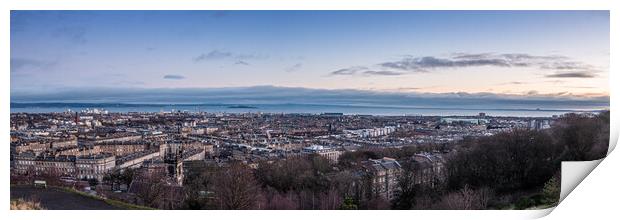 Edinburgh North View Print by Apollo Aerial Photography