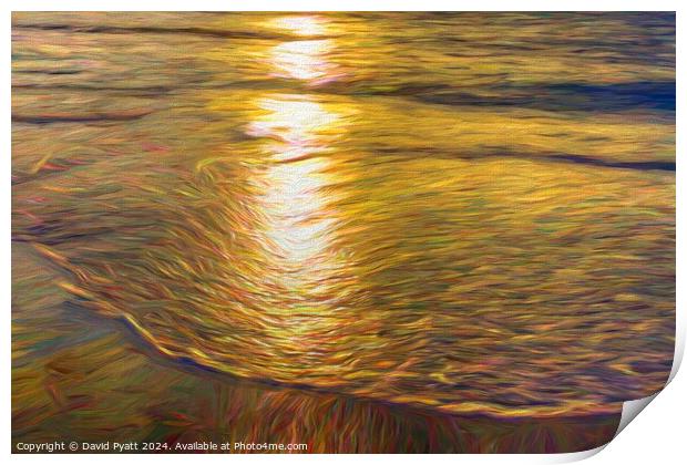 Sunset Beach Abstract Art Print by David Pyatt