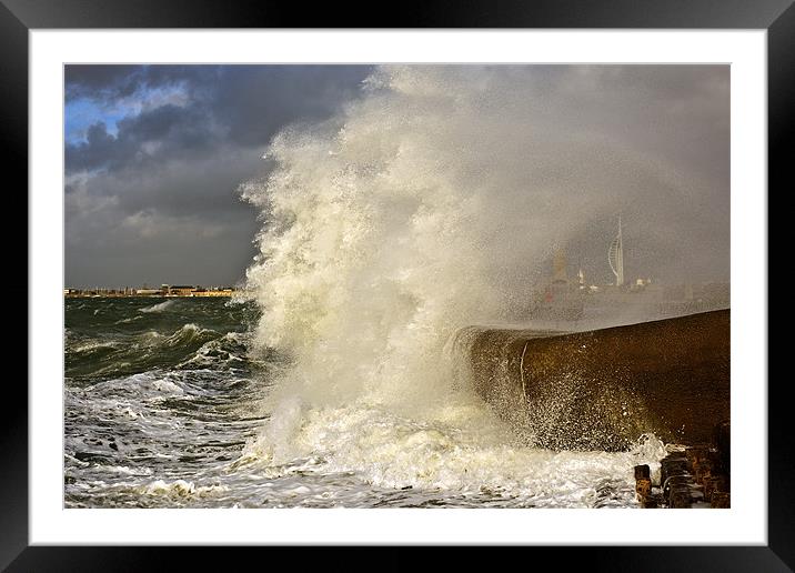 Southsea Storm Framed Mounted Print by Sharpimage NET