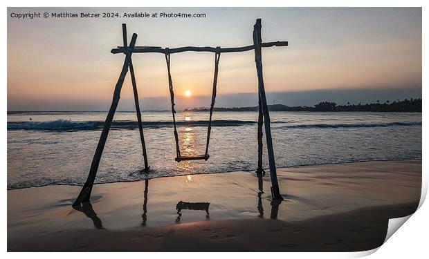 on the beach Print by Matthias Betzer