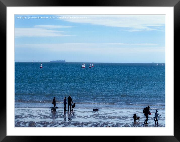 On the Beach Framed Mounted Print by Stephen Hamer