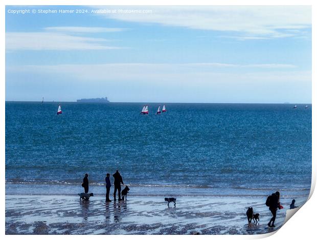 On the Beach Print by Stephen Hamer