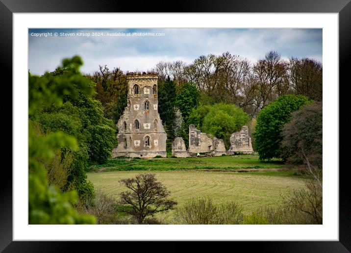 Folly a top a hill  Framed Mounted Print by Steven Kirsop