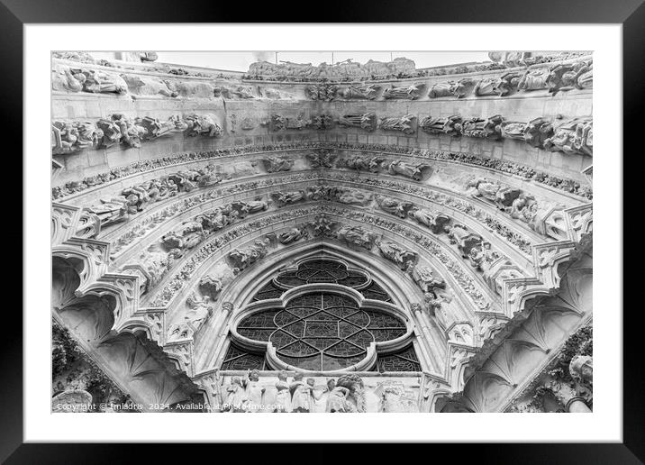 Grand Entrance to Reims Cathedral, France Framed Mounted Print by Imladris 
