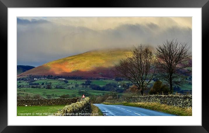The long road Framed Mounted Print by Peter Fletcher