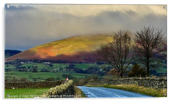 The long road Acrylic by Peter Fletcher