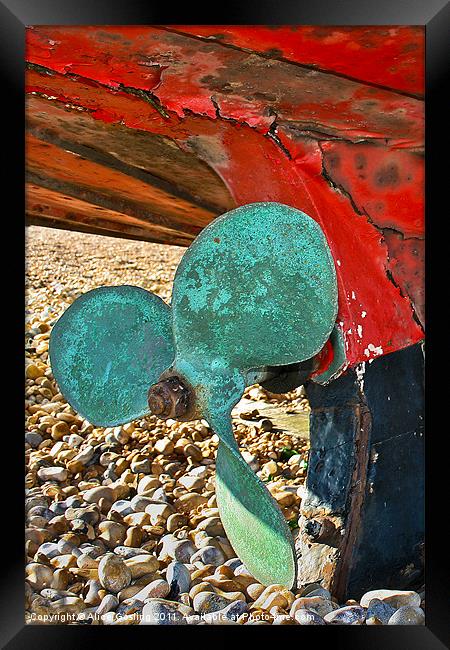 Red Hull and Propeller Framed Print by Alice Gosling