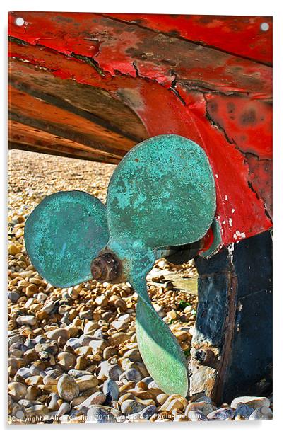 Red Hull and Propeller Acrylic by Alice Gosling