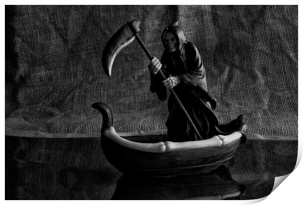 Don't Pay The Ferryman B&W Print by Steve Purnell