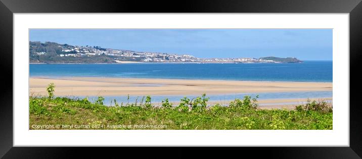 Panoramic View of St Ives Cornwall  Framed Mounted Print by Beryl Curran