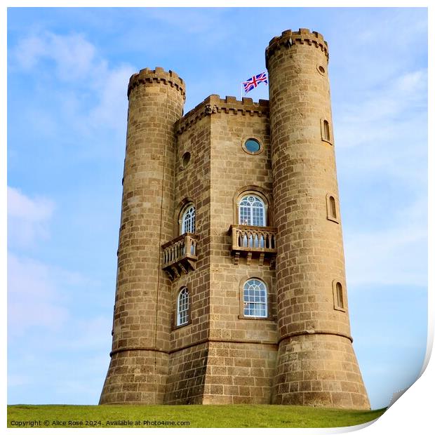 Broadway Tower, The Cotswolds Print by Alice Rose Lenton