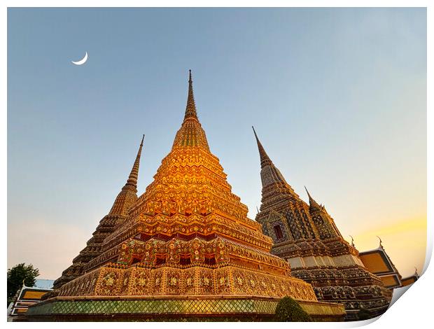 Wat Pho Bangkok Print by Alison Chambers