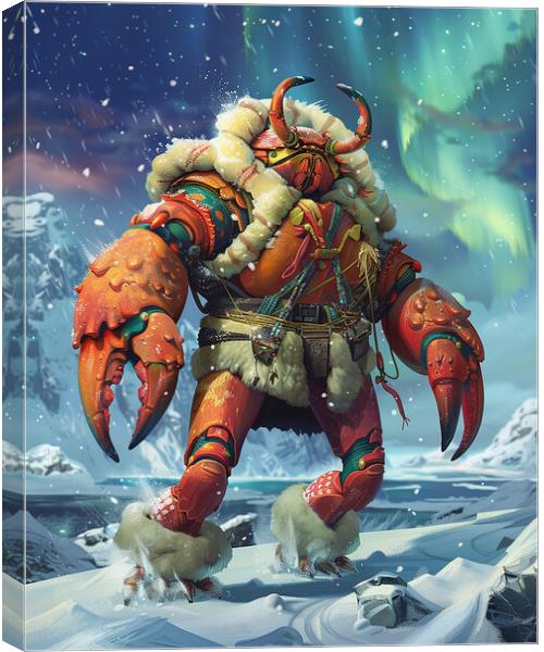 Arctic Anthropomorphic Crab Canvas Print by Steve Smith
