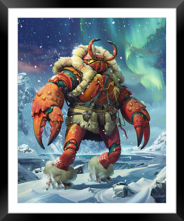 Arctic Anthropomorphic Crab Framed Mounted Print by Steve Smith