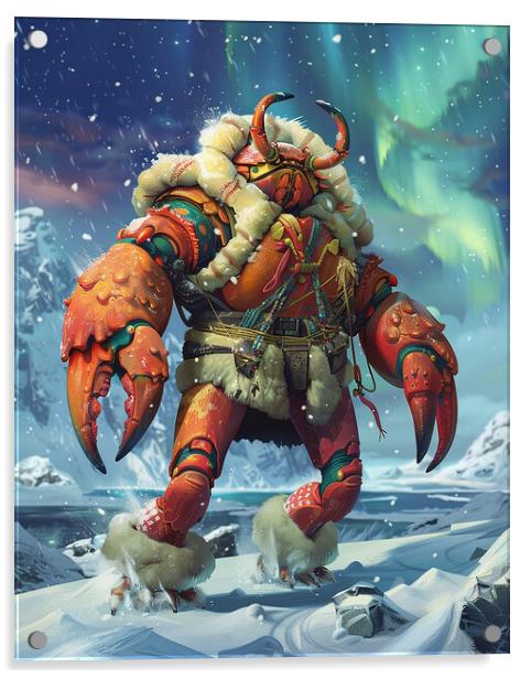 Arctic Anthropomorphic Crab Acrylic by Steve Smith