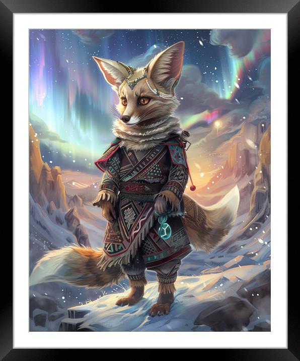 Arctic Anthropomorphic Fennec Fox Framed Mounted Print by Steve Smith