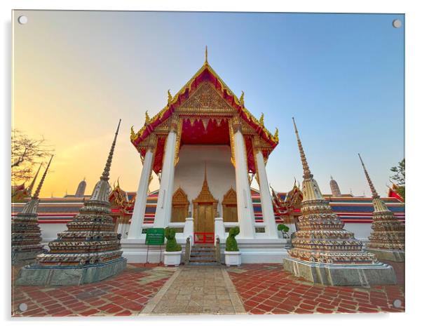 Wat Pho Bangkok Acrylic by Alison Chambers