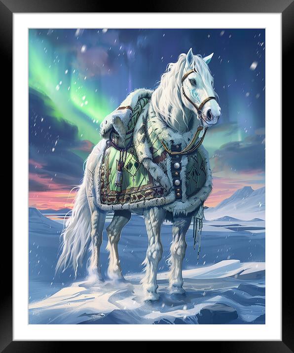 Arctic Anthropomorphic Horse Framed Mounted Print by Steve Smith