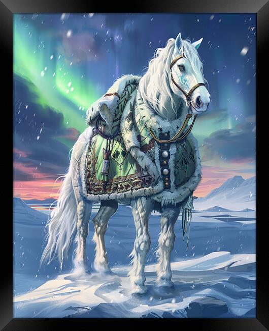 Arctic Anthropomorphic Horse Framed Print by Steve Smith