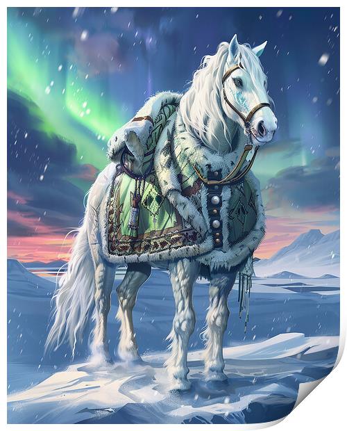 Arctic Anthropomorphic Horse Print by Steve Smith