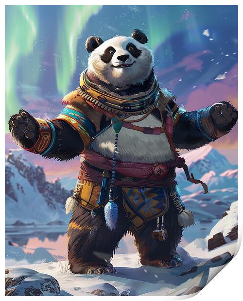 Arctic Anthropomorphic Panda Print by Steve Smith