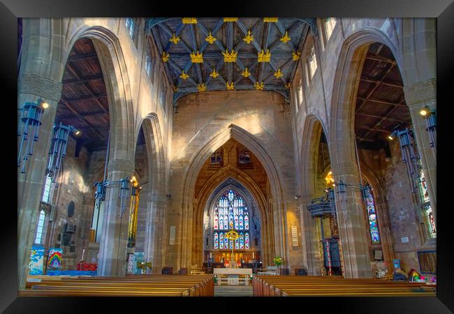 Rotherham Minster Interior Framed Print by Alison Chambers