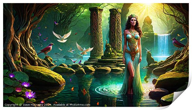Celtic Dreams-The Enchanted Forest 2 Print by Dave Harnetty