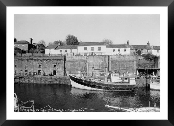Charlestown Harbour, Cornwall, UK Framed Mounted Print by Stephen Young