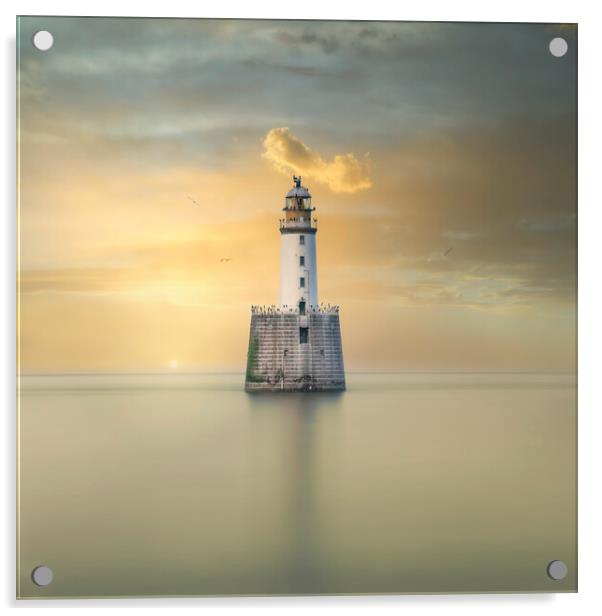Golden Sunrise over Rattray Lighthouse  Acrylic by Anthony McGeever