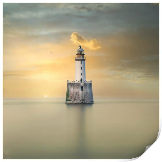 Golden Sunrise over Rattray Lighthouse  Print by Anthony McGeever