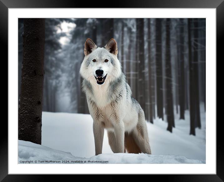  The wolf Framed Mounted Print by Tom McPherson