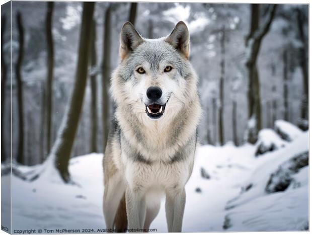  The wolf Canvas Print by Tom McPherson