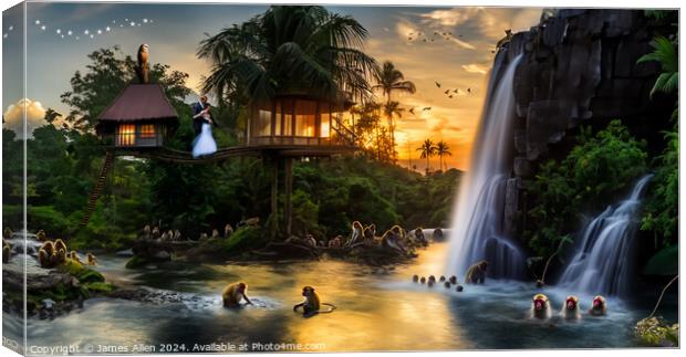 Marriage In The Amazon Jungle  Canvas Print by James Allen