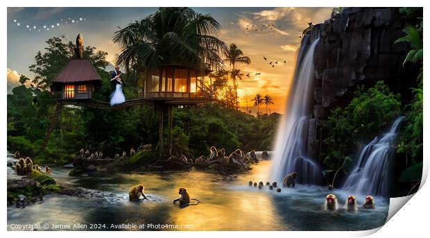 Marriage In The Amazon Jungle  Print by James Allen