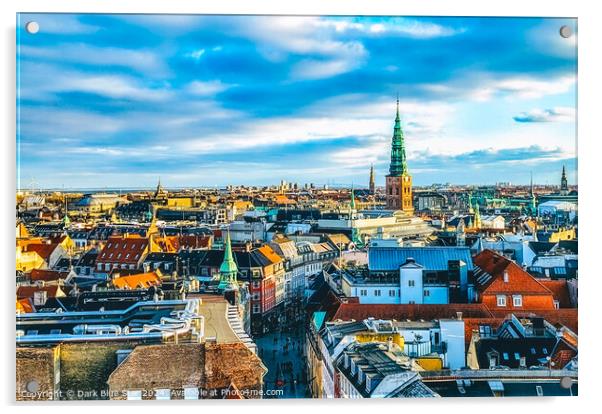 The Skyline of Copenhagen Acrylic by Dark Blue Star