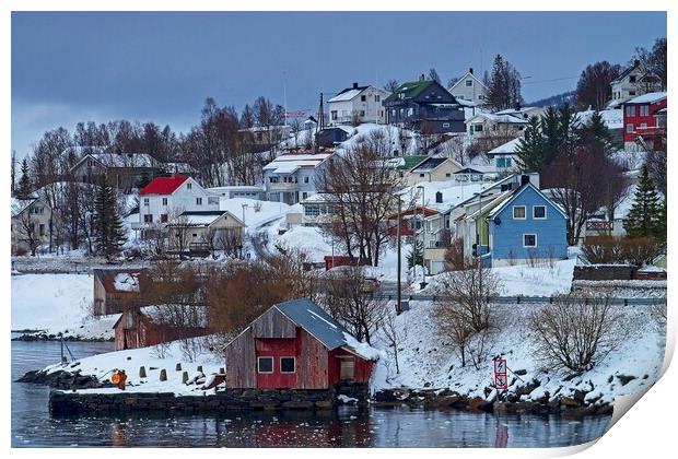 Finnsnes Town Northern Norway Print by Martyn Arnold