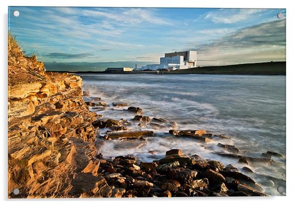 Torness Power Station Acrylic by Keith Thorburn EFIAP/b