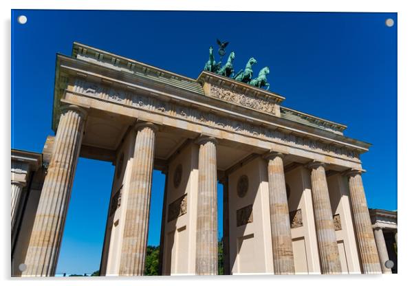 Brandenburg Gate, a monument in Berlin, Germany Acrylic by Chun Ju Wu