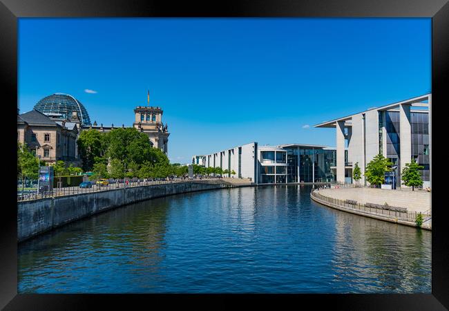 River Spree and Reichstag Building in Berlin, Germany Framed Print by Chun Ju Wu
