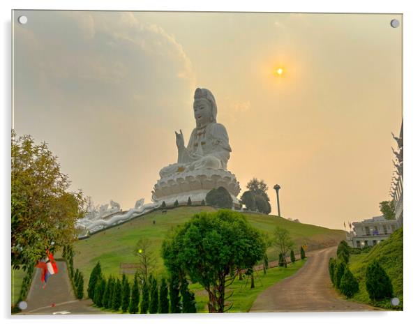 Big Buddha of Chiang Rai Acrylic by Alison Chambers