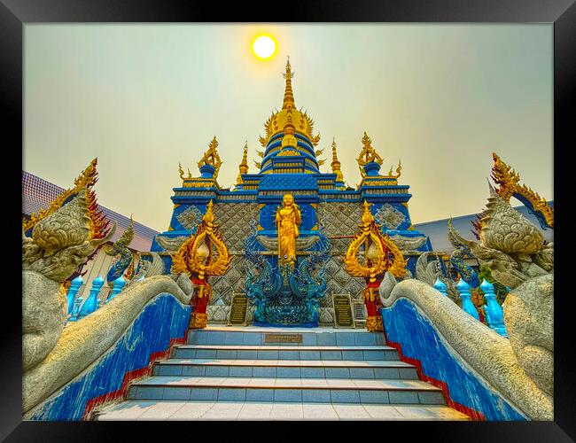 The Blue Temple of Chiang Rai Framed Print by Alison Chambers