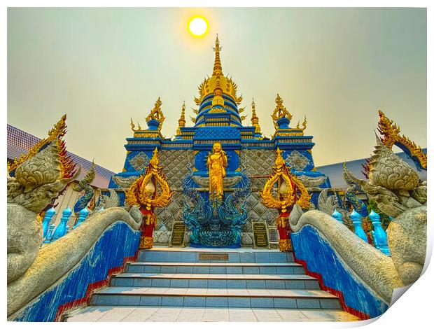The Blue Temple of Chiang Rai Print by Alison Chambers