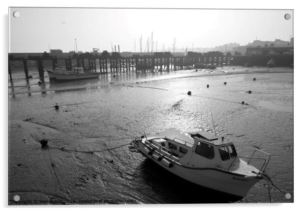 Bridlington harbour, low tide Acrylic by Paul Boizot