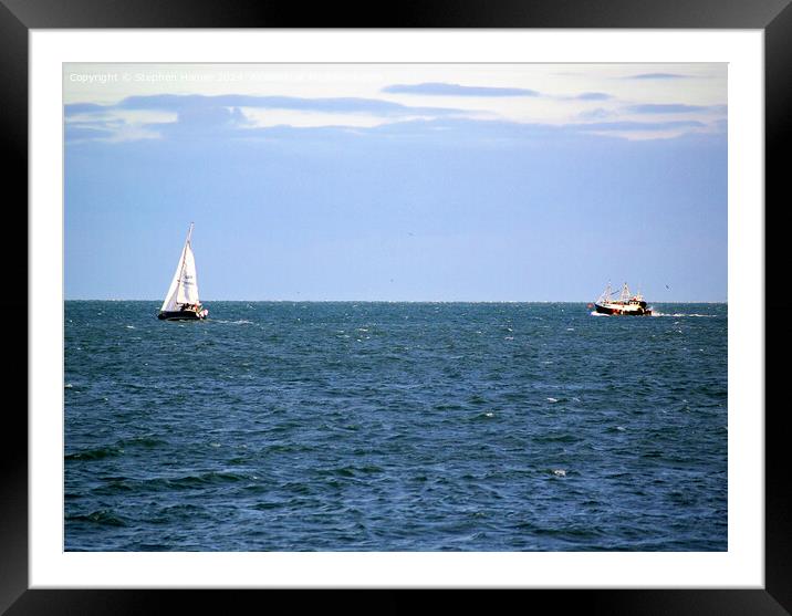 Work and Leisure at Sea Framed Mounted Print by Stephen Hamer