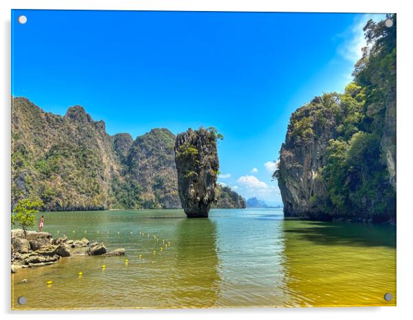 James Bond Island Phuket Acrylic by Alison Chambers